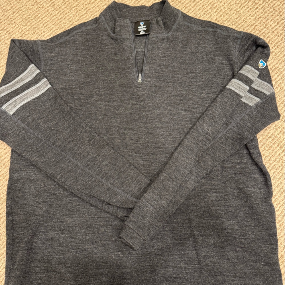 Men's KUHL Gray Quarter-Zip Sweater